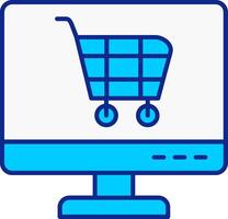 E-Commerce Blau gefüllt Symbol vektor