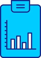 Bar Diagramm Blau gefüllt Symbol vektor