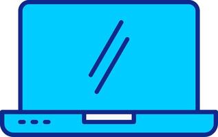 bärbar dator blå fylld ikon vektor