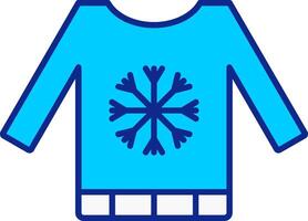 Sweatshirt Blau gefüllt Symbol vektor