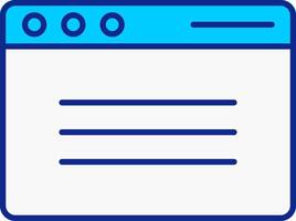 browser blå fylld ikon vektor