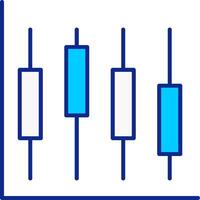 diagram blå fylld ikon vektor
