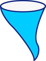 Tornado Blau gefüllt Symbol vektor