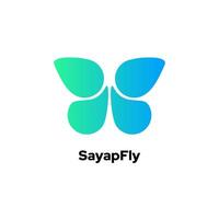 sayapfly - - repräsentiert ein Schmetterling Logo Design Vorlage, verkörpern ein abstrakt Schmetterling Gradient Symbol mit ein Vektor Illustration.