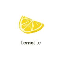 Lemolit Zitrone, orange, oder Zitrusfrüchte Logo Konzept Design isoliert vektor