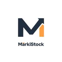 markitstock - - nutzt das Brief m mit ein Pfeil Logo Vorlage Vektor Symbol Element, geeignet zum Geschäft korporativ und Finanzen Design Konzepte.