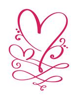 Hjärta kärlekstecken för evigt för lyckliga Alla hjärtans dag. Infinity Romantisk symbol kopplad, gå med, passion och bröllop. Mall för t-shirt, kort, affisch. Design platt element. Vektor illustration