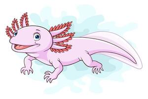 Karikatur Axolotl auf Weiß Hintergrund vektor