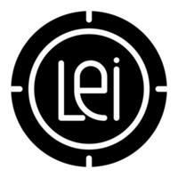 rumänisch Leu Münze Symbol Vektor Grafik Illustration zum Netz, ui und App Handy, Mobiltelefon Design isoliert auf Weiß Hintergrund