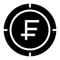 schweizerisch Franc Symbol Vektor Grafik Illustration zum Netz, ui und App Handy, Mobiltelefon Design isoliert auf Weiß Hintergrund