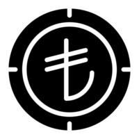Truthahn Lira Münze Symbol Vektor Grafik Illustration zum Netz, ui und App Handy, Mobiltelefon Design isoliert auf Weiß Hintergrund