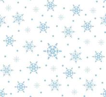 Weihnachten nahtlose Muster mit Geschenken und Schneeflocken auf weißem Hintergrund. vektor