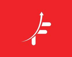 einfaches Firmenbuchstabe f Logo vektor