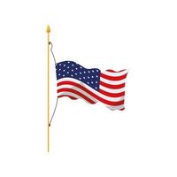 wehende amerikanische Flagge vektor