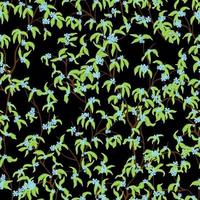 Blätter getrocknete Zweige Vektor nahtlose Muster. Hintergrund für Stoffe, Drucke, Verpackungen und Postkarten Zweige mit gestreiften Blättern Vektor nahtlose Muster. eine Hecke aus Zweigen auf farbigem Hintergrund