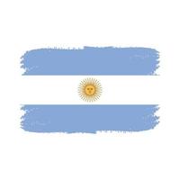 Argentina flagga vektor med akvarell pensel stil