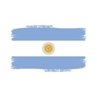 Argentina flagga vektor med akvarell pensel stil