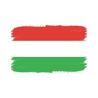 Ungarn-Flaggenvektor mit Aquarellpinselart vektor