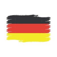 Deutschland Flaggenvektor mit Aquarellpinselart vektor