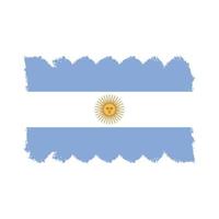 Argentinien-Flaggenvektor mit Aquarellpinselart vektor