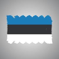 Estland Flaggenvektor mit Aquarellpinselart vektor