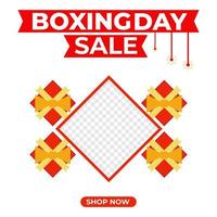 Boxing Day Sale Social-Media-Post-Design-Vorlage vektor