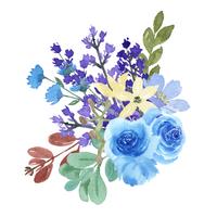 Der handgemalte üppige Blumenblumenstraußblumen des Aquarellblumensträußes lustration das Weinleseart-Aquarell, das auf weißem Hintergrund lokalisiert wird. Entwerfen Sie Dekor für Karte, speichern Sie das Datum, Hochzeitseinladungskarten, Plakat, Fahne vektor