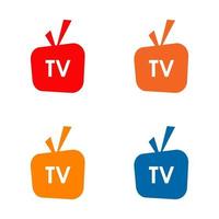tv- eller tv -kanalprogramlogotypdesign vektor