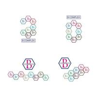 b komplexe Vektor-Icon-Illustration-Design-Vorlage vektor
