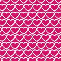 vibrerande röd sömlös mönster med enkel översikt hjärtan. vektor hand dragen form hjärta. mall för design, för flanell skjorta, byxor, filt, matta, tyg, skriva ut, mode
