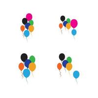 ballonger design, fest firande födelsedag semester dekoration och underhållning, vektor illustration