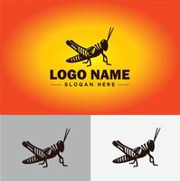 gräshoppa logotyp vektor konst ikon grafik för företag varumärke företag ikon gräshoppa logotyp mall