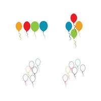 ballonger design, fest firande födelsedag semester dekoration och underhållning, vektor illustration