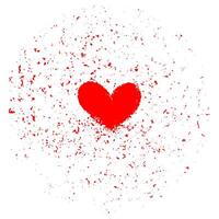 grunge hjärta. hjärta ikon för grafisk design. grunge hjärta mall. alla hjärtans dag, romantisk och kärlek symbol vektor