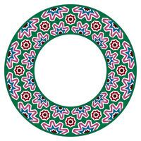 dekorativ runden Ornament. Keramik Fliese Grenze. Muster zum Platten oder Teller. islamisch, indisch, Arabisch Motive. Porzellan Muster Design. abstrakt Blumen- Ornament Rand vektor