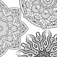 Färbung Buch Seiten. Mandala Hintergrund. indisch Anti-Stress Medaillon. abstrakt islamisch Blume, Arabisch Henna Design, Yoga Symbol. Vektor Illustration