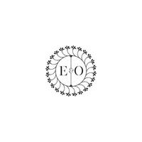 eo enkel bröllop första begrepp med hög kvalitet logotyp design vektor