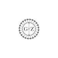 gz enkel bröllop första begrepp med hög kvalitet logotyp design vektor