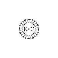 kc einfach Hochzeit Initiale Konzept mit hoch Qualität Logo Design vektor