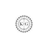 kg einfach Hochzeit Initiale Konzept mit hoch Qualität Logo Design vektor