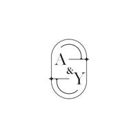 ay linje enkel första begrepp med hög kvalitet logotyp design vektor