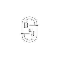 bj Linie einfach Initiale Konzept mit hoch Qualität Logo Design vektor