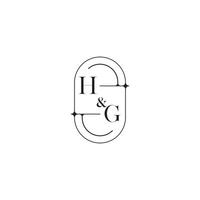 hg Linie einfach Initiale Konzept mit hoch Qualität Logo Design vektor