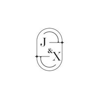 jx Linie einfach Initiale Konzept mit hoch Qualität Logo Design vektor