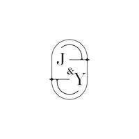 jy linje enkel första begrepp med hög kvalitet logotyp design vektor