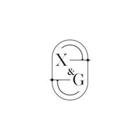 xg Linie einfach Initiale Konzept mit hoch Qualität Logo Design vektor
