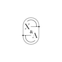 xa linje enkel första begrepp med hög kvalitet logotyp design vektor