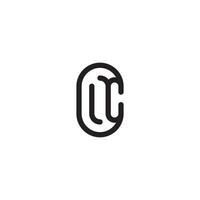 lc Linie einfach runden Initiale Konzept mit hoch Qualität Logo Design vektor
