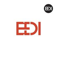 brev edi monogram logotyp design vektor