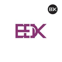 brev edk monogram logotyp design vektor